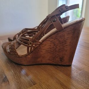 Frye wedge sandal size 8